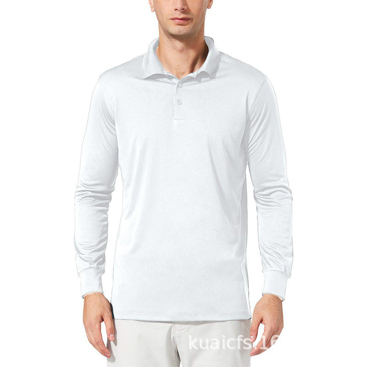 Herrer Langærmet Polo T-shirt med åndbart stof og elegant krave Stilla