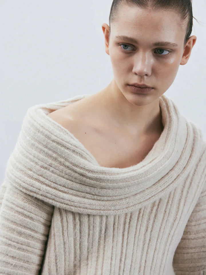 Stilla | Oversized Striktrøje Med High Roll