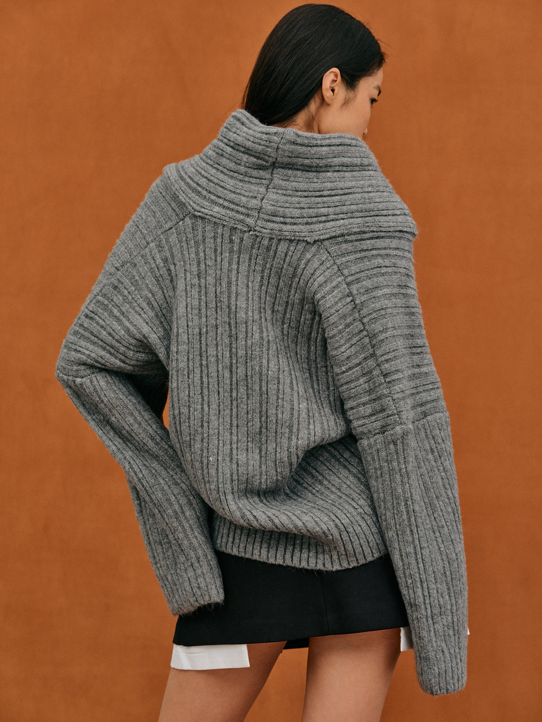 Stilla | Oversized Striktrøje Med High Roll