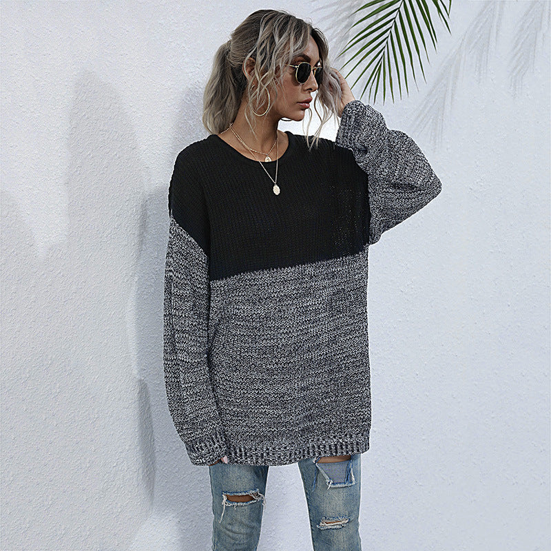 Damer Oversized Striktrøje med moderne farvegradient Stilla