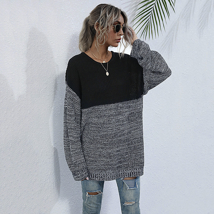 Damer Oversized Striktrøje med moderne farvegradient Stilla