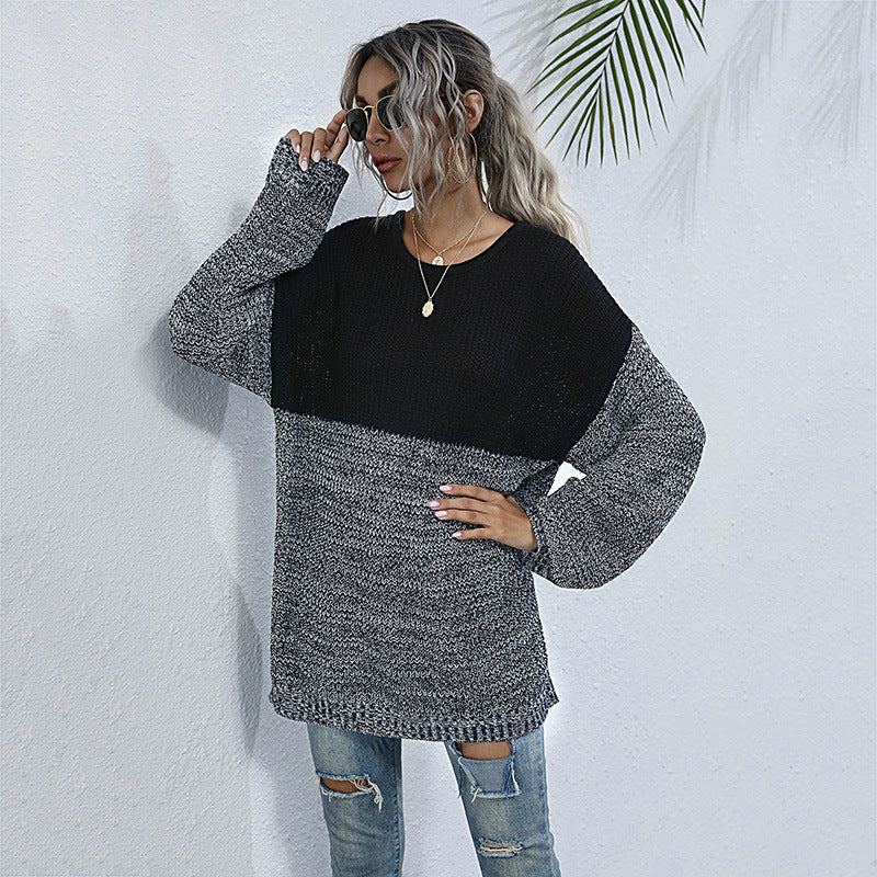 Damer Oversized Striktrøje med moderne farvegradient Stilla