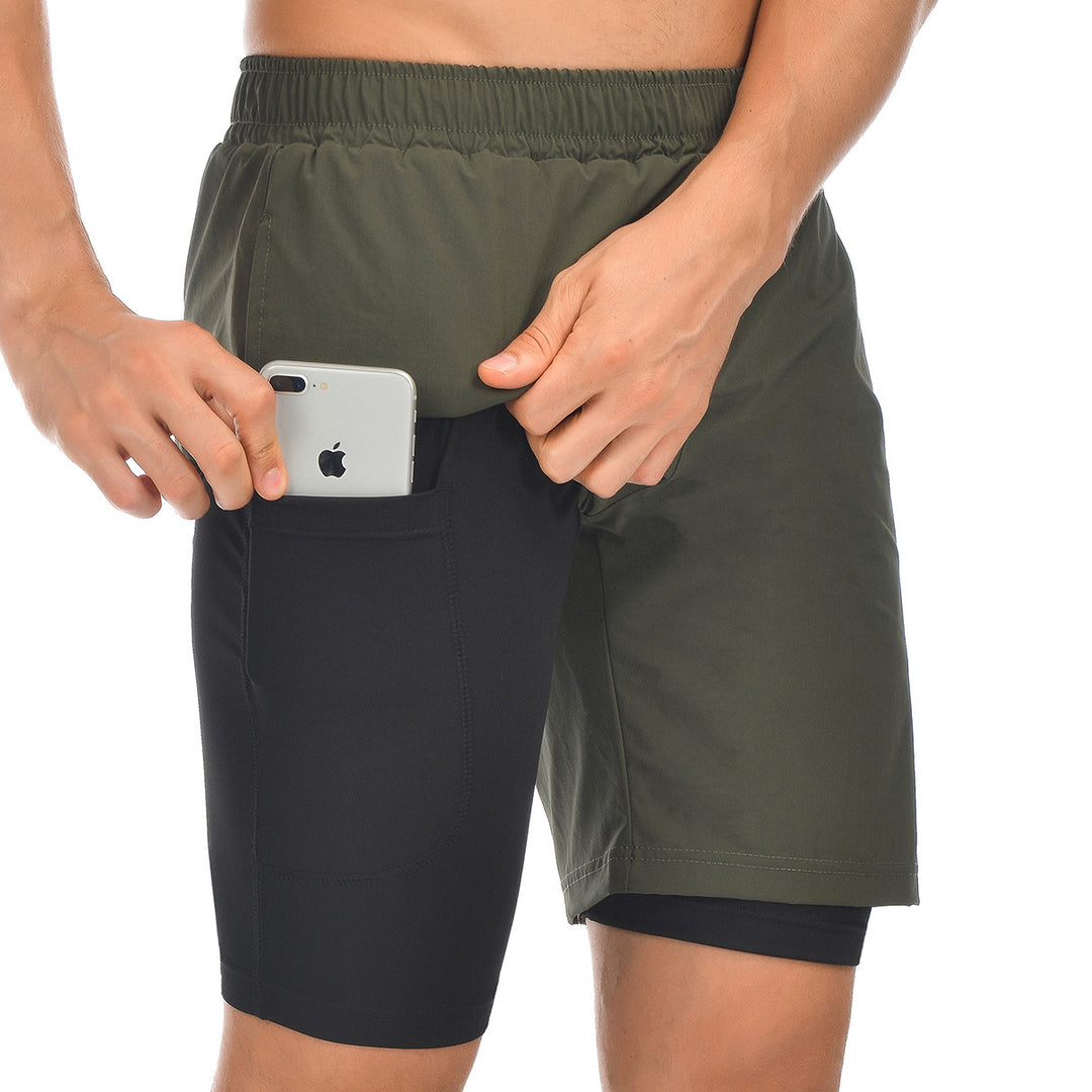 Herrer sporty shorts med integreret telefonlomme Stilla
