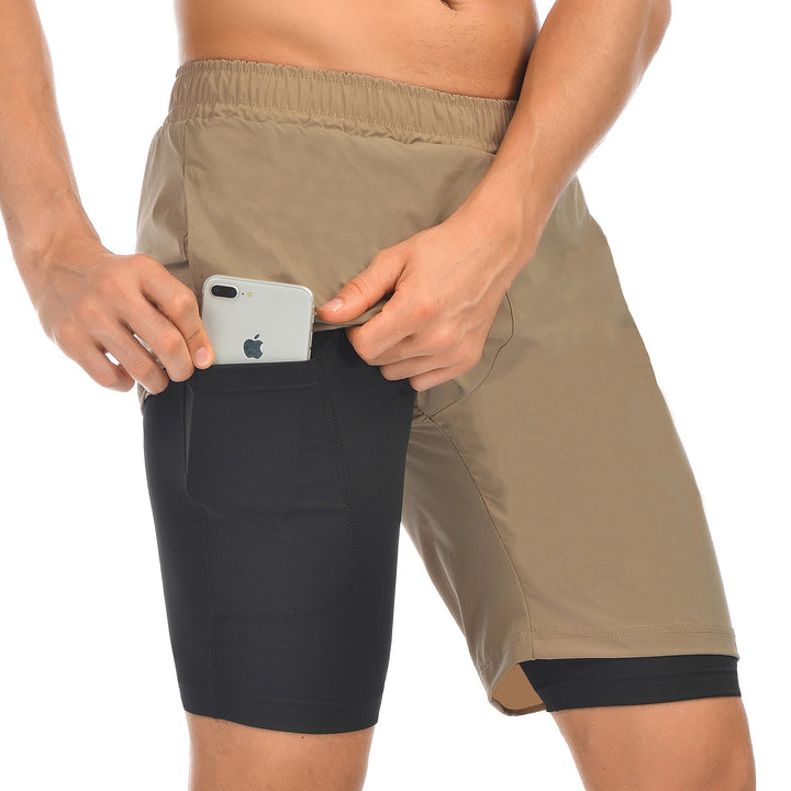 Herrer sporty shorts med integreret telefonlomme Stilla