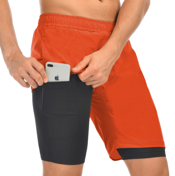 Herrer sporty shorts med integreret telefonlomme Stilla