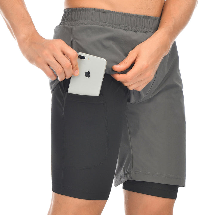 Herrer sporty shorts med integreret telefonlomme Stilla