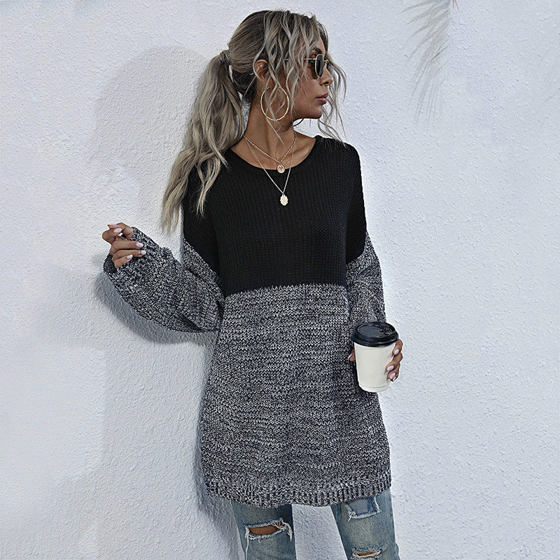 Damer Oversized Striktrøje med moderne farvegradient Stilla