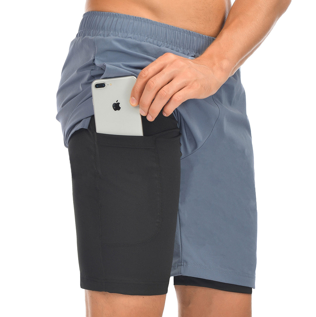 Herrer sporty shorts med integreret telefonlomme Stilla