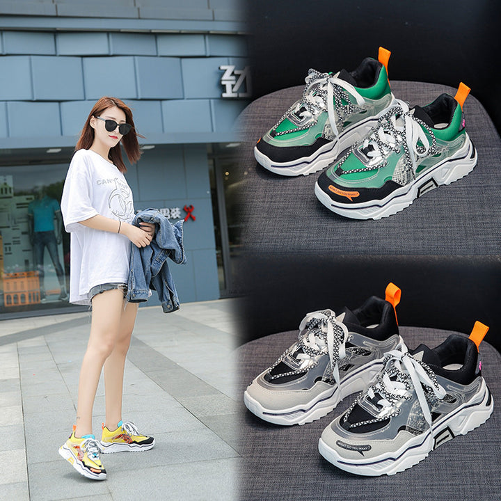 Dame Sporty Sneakers med futuristisk design og innovativt lagmateriale Stilla
