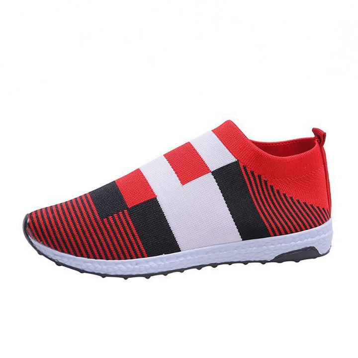 Dame Åndbare Slip-On Sneakers med Stretch-Overdel og skridsikker Såle Stilla
