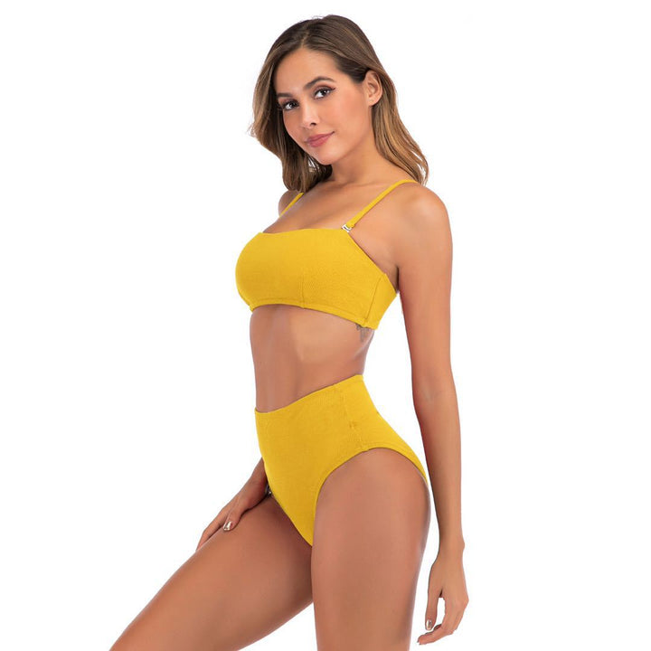 Dame Høj talje Bikini-Sæt med minimalistiske detaljer og justerbare stropper Stilla