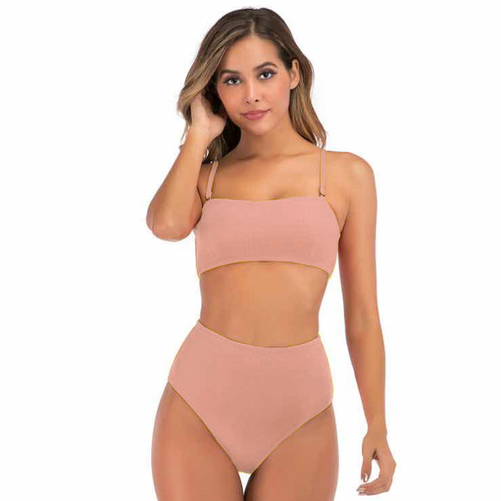 Dame Høj talje Bikini-Sæt med minimalistiske detaljer og justerbare stropper Stilla
