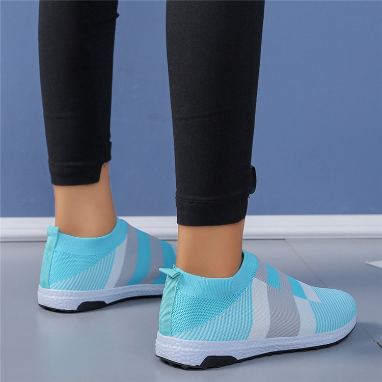 Dame Åndbare Slip-On Sneakers med Stretch-Overdel og skridsikker Såle Stilla