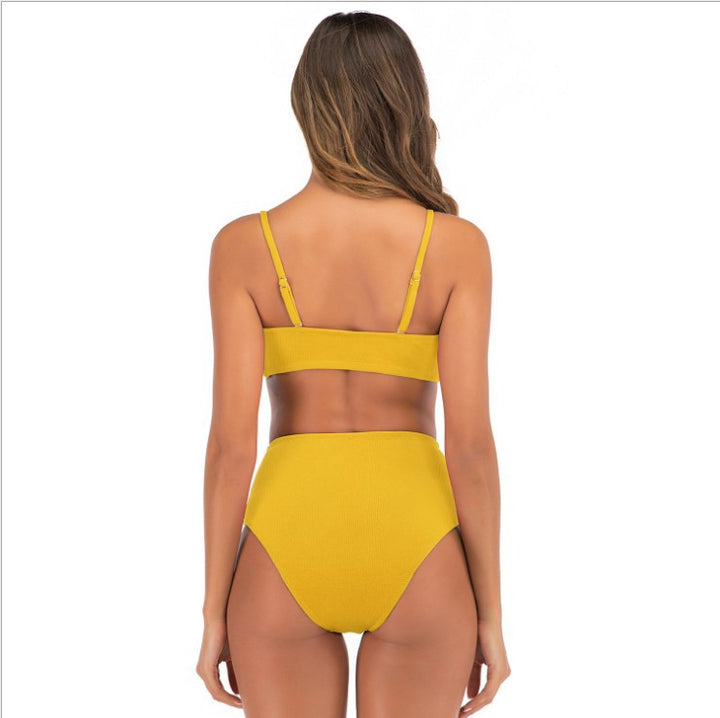 Dame Høj talje Bikini-Sæt med minimalistiske detaljer og justerbare stropper Stilla