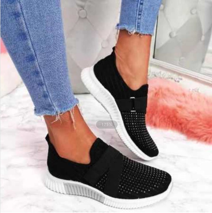 Dame Sports Slip-On Sneakers med åndbart mesh-overmateriale Stilla
