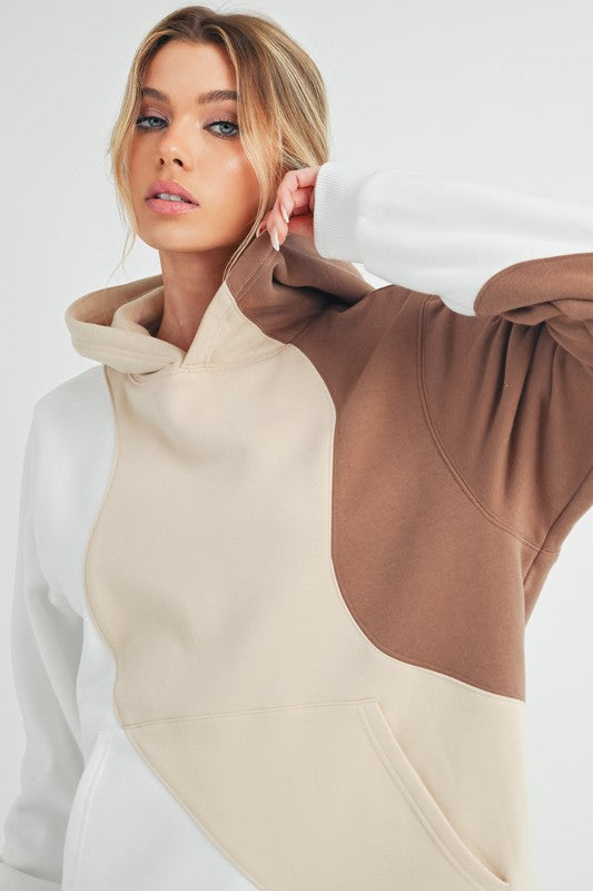 Stilla | Bølgeformet Hættepullover Med Mønster