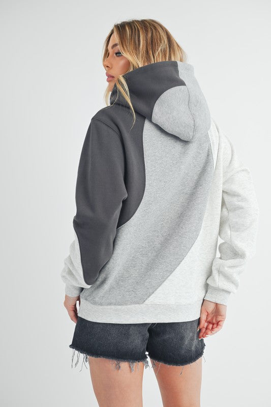Stilla | Bølgeformet Hættepullover Med Mønster