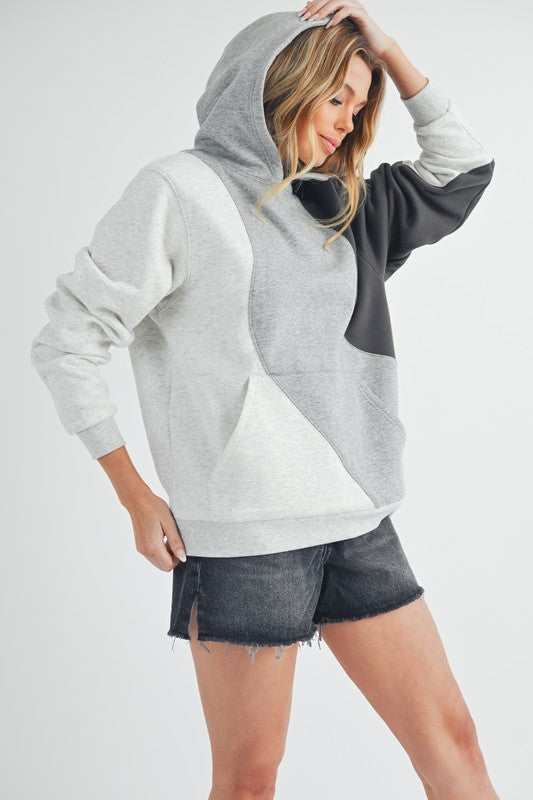 Stilla | Bølgeformet Hættepullover Med Mønster