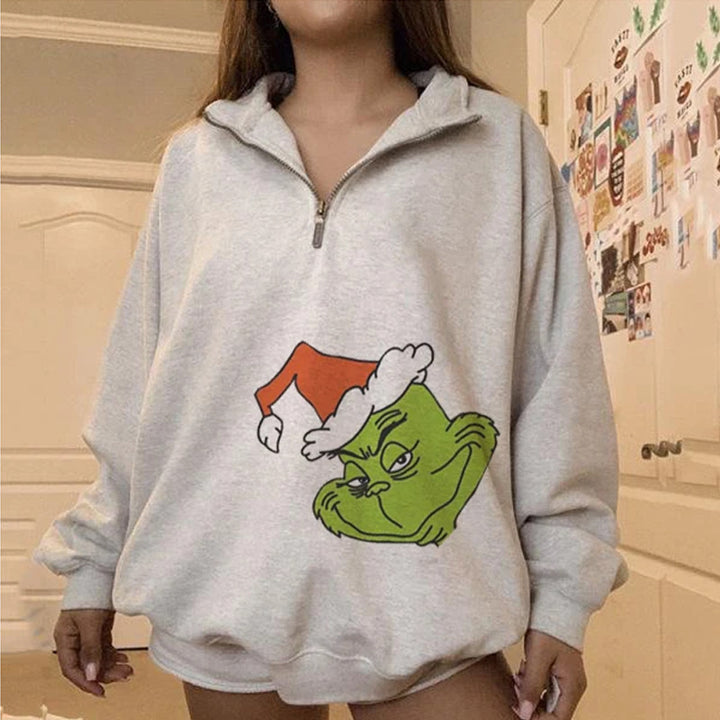 Dame Oversized Sweatshirt med blødt materiale og unik grafik Stilla