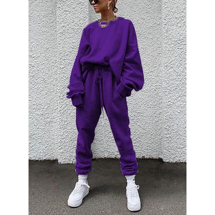 Dame Sporty Sweater- og Joggingbukser-Sæt Stilla