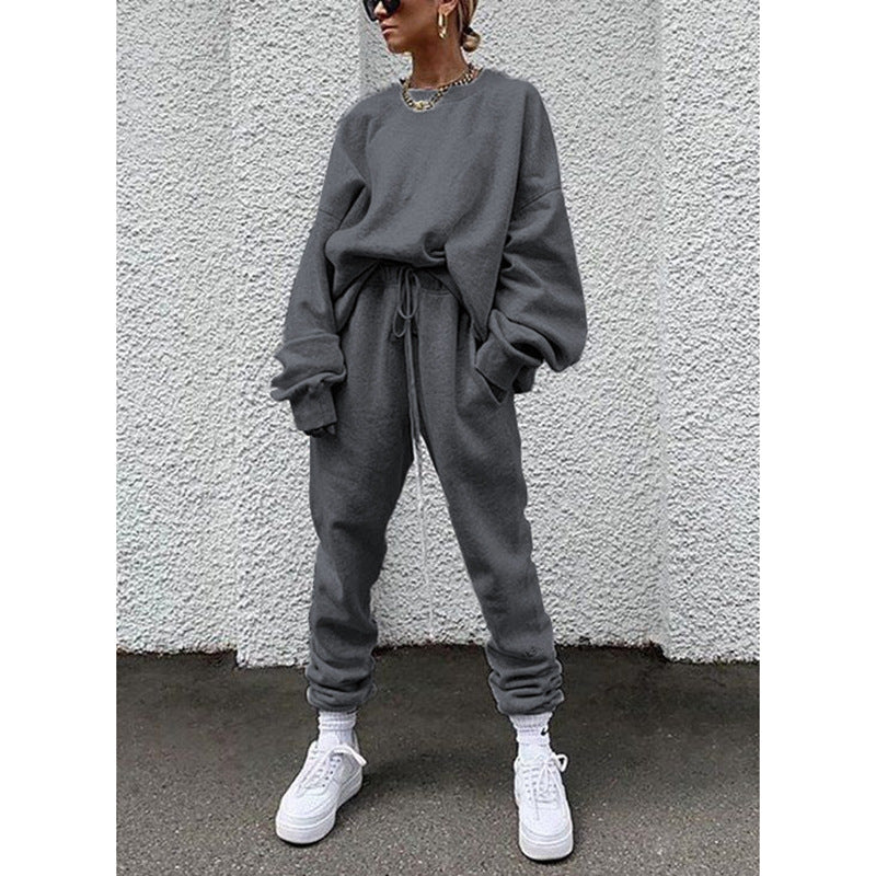 Dame Sporty Sweater- og Joggingbukser-Sæt Stilla