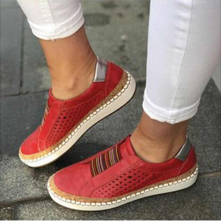Dame Slip-On Sneakers med åndbart overmateriale og skridsikker sål Stilla