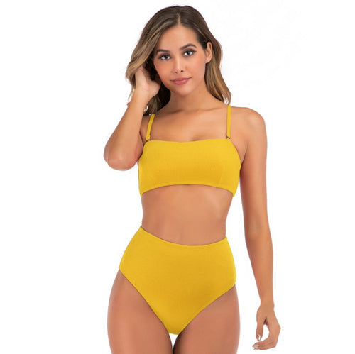 Dame Høj talje Bikini-Sæt med minimalistiske detaljer og justerbare stropper Stilla