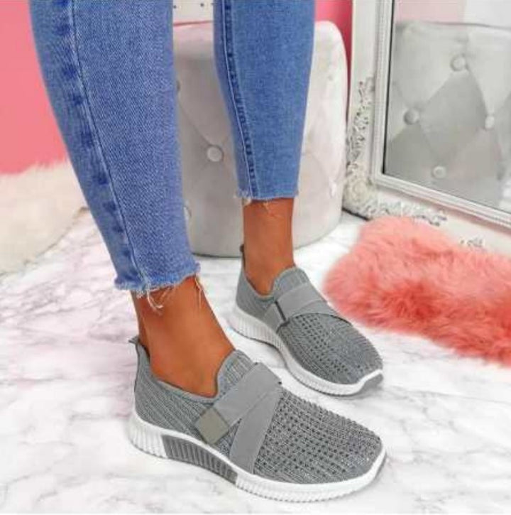 Dame Sports Slip-On Sneakers med åndbart mesh-overmateriale Stilla