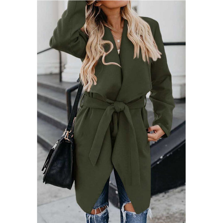 Dame elegant lang blazer med afslappet snit og specielle detaljer Stilla