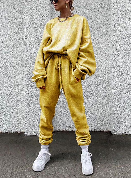 Dame Sporty Sweater- og Joggingbukser-Sæt Stilla