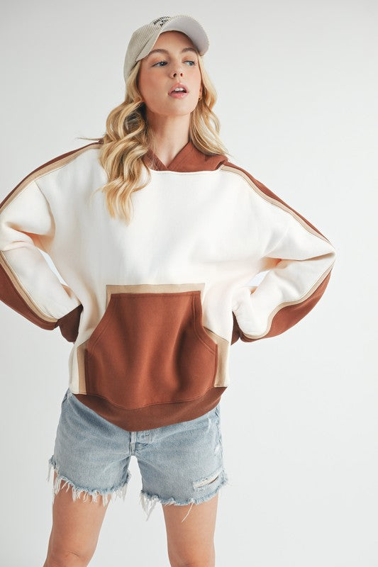 Stilla | Kate Sweatjakke Med Hætte i Colorblock