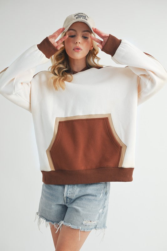 Stilla | Kate Sweatjakke Med Hætte i Colorblock