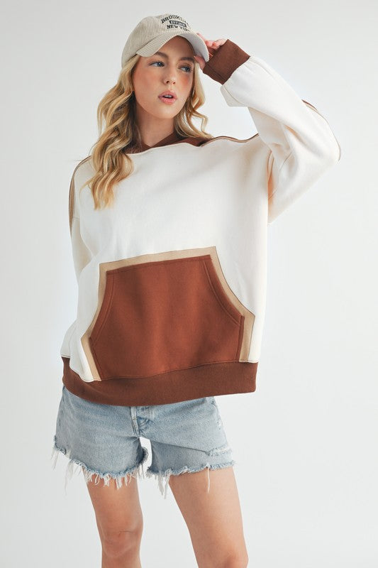 Stilla | Kate Sweatjakke Med Hætte i Colorblock