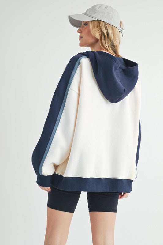Stilla | Kate Sweatjakke Med Hætte i Colorblock