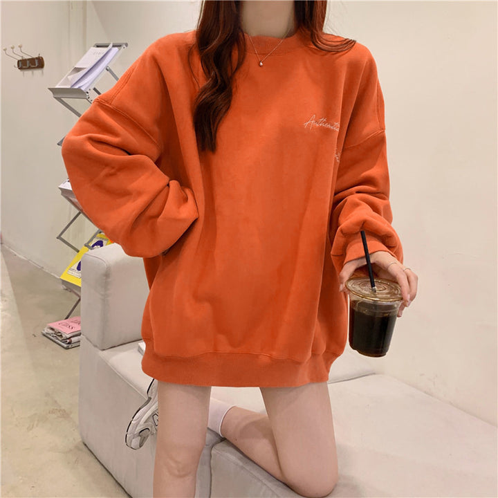 Dame Fritids Oversized Sweatshirt med broderet detalje Stilla