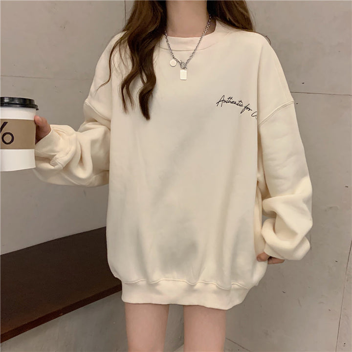 Dame Fritids Oversized Sweatshirt med broderet detalje Stilla
