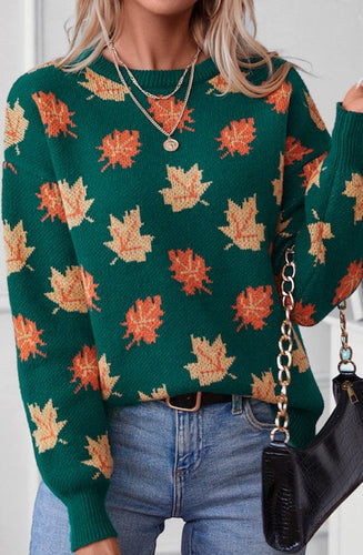 Stilla | Pullover med allover blade