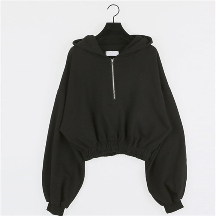 Kvinder cropped sweatshirt med lynlås Stilla