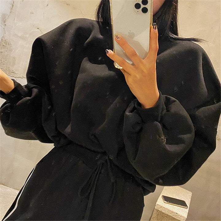 Damer komfortabel fritids sæt med oversized sweater og joggebukser Stilla