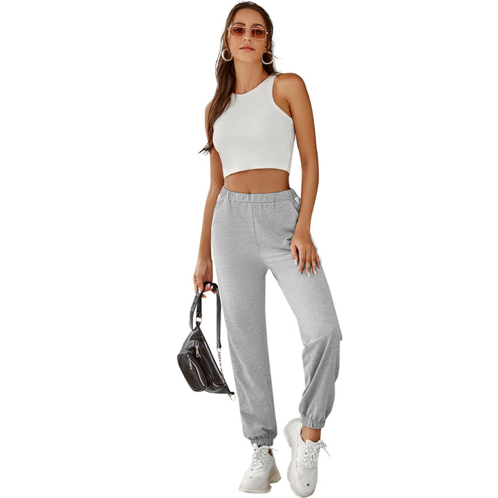 Damer komfortable joggingbukser med sidelister og elastisk talje Stilla