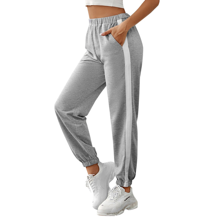 Damer komfortable joggingbukser med sidelister og elastisk talje Stilla