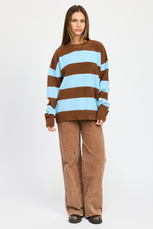 Stilla | Pullover Oversize Med Striber