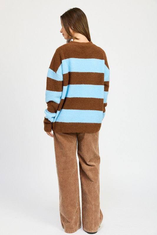 Stilla | Pullover Oversize Med Striber