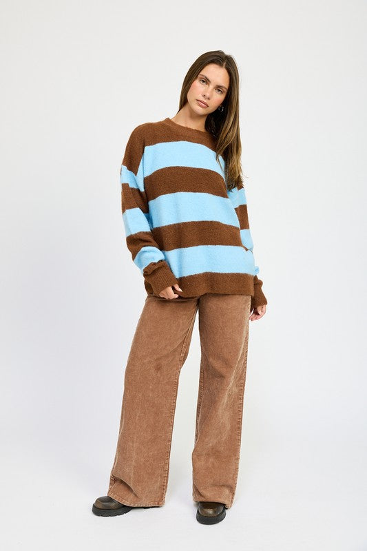 Stilla | Pullover Oversize Med Striber