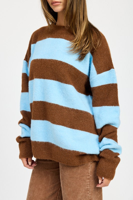 Stilla | Pullover Oversize Med Striber