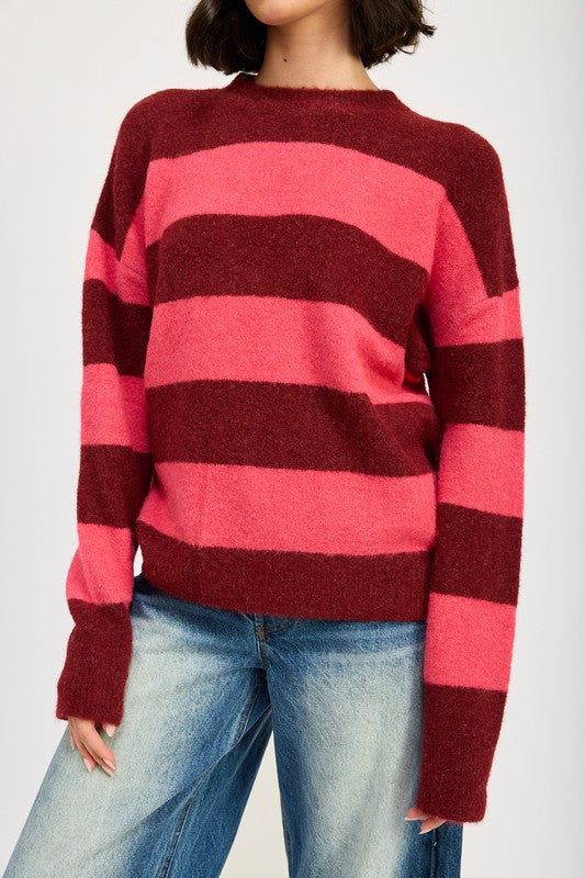 Stilla | Pullover Oversize Med Striber