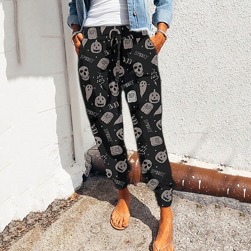 Dame joggingbukser med trendy dyretryk Stilla