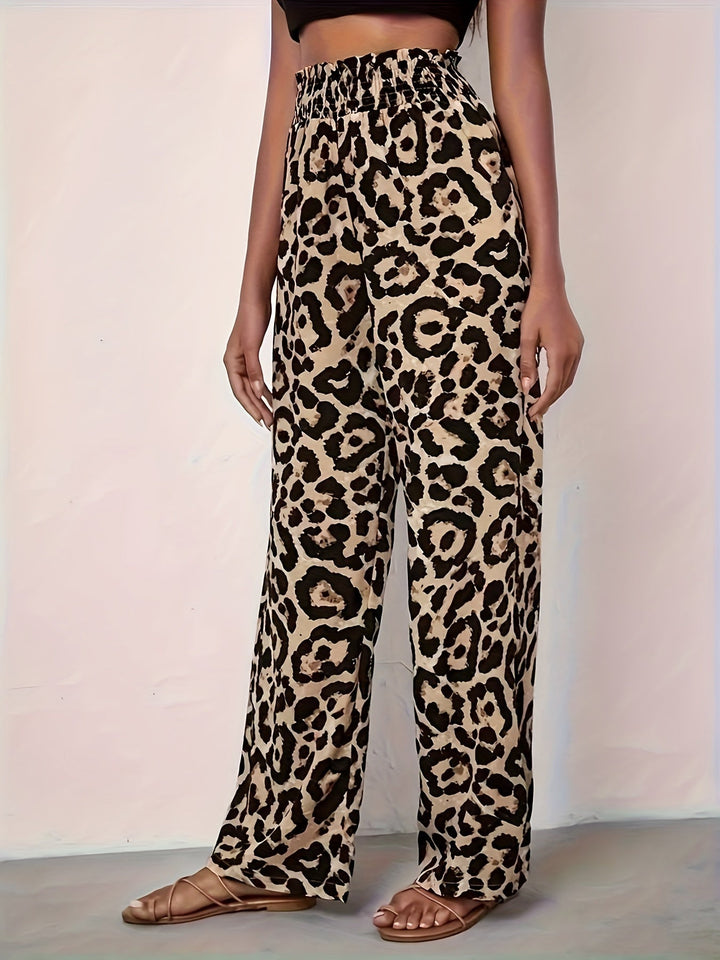 Stilla | Bukser Bred Trykt Leopard