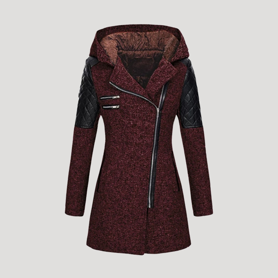 Stilla | Elegant Tweed Hættefrakke