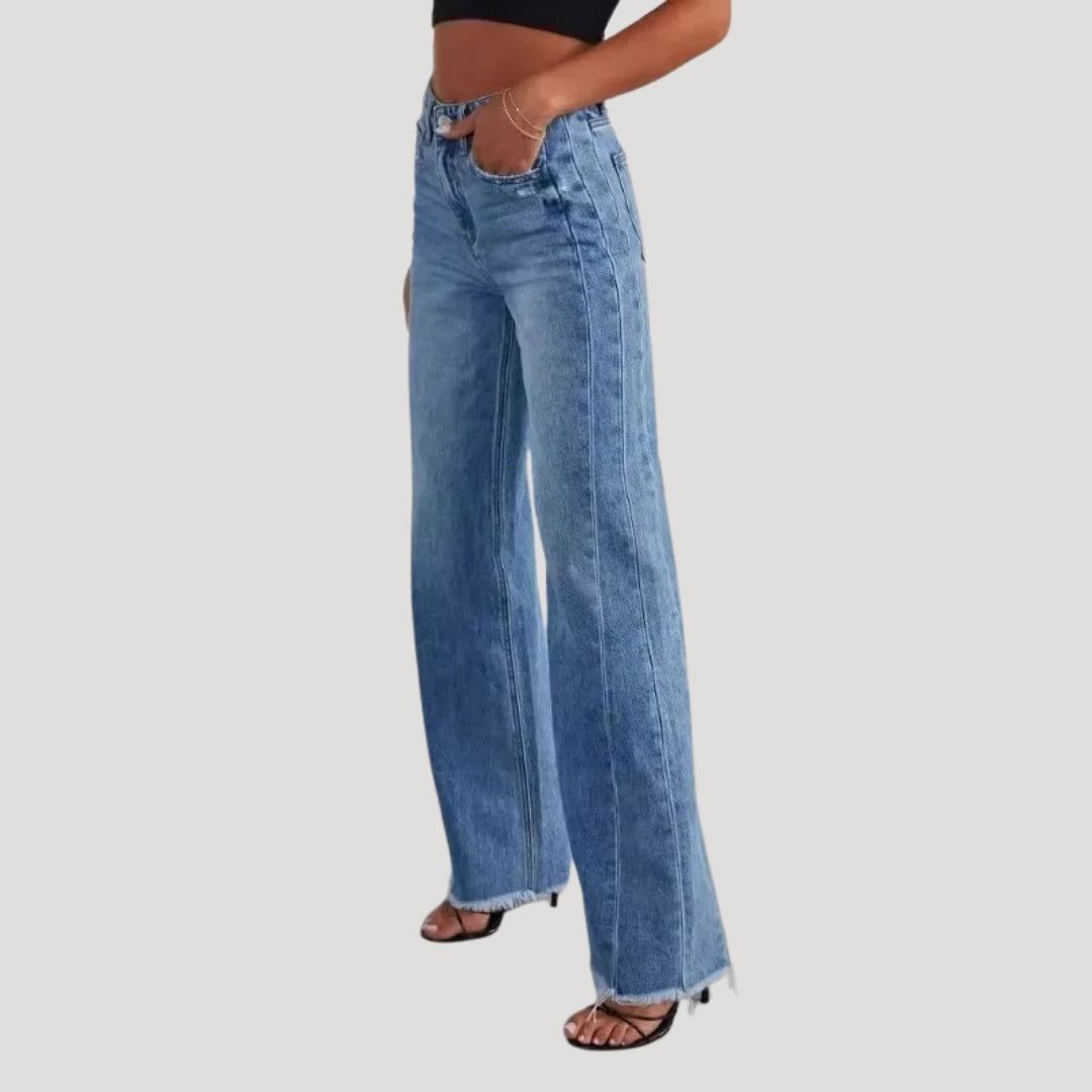 Stilla | Højtaljede Vid Ben Jeans